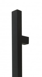 50mm(Wide) x 25mm BLACK Rectangular 1200mm Pair Stainless Steel Pair Entry Door Handles 