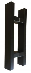 50mm(Wide) x 25mm BLACK 450mm Rectangular Pair Stainless Steel Door Handles
