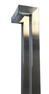 Offset 25mm(Wide) x 25mm Rectangular Stainless Steel Door Handles