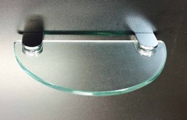 Glass Shelf - 300mm x 150mm  Curved