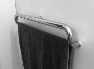 Grab Rail Stainless Steel with Towel Rail 750mm - Mirror - Black - White
