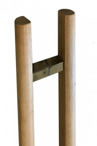 Unfinished Tas Oak Timber Half Round Pair Handles 600mm -900mm -1200mm