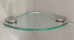 Glass Shelf Corner 200mm x 200mm SAFETY GLASS