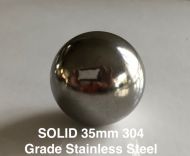 35mm Solid 304 Grade Stainless Steel