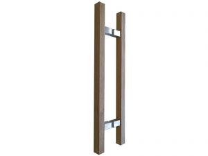 Timber Unfinished Tas Oak - 31mm - Square Single/ Pair Door Handles -600-900-1200-1500-1800mm 